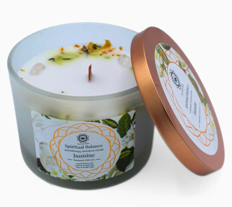 GT geurkaars Balans Jasmijn met Edelstenen 256g A1.webp