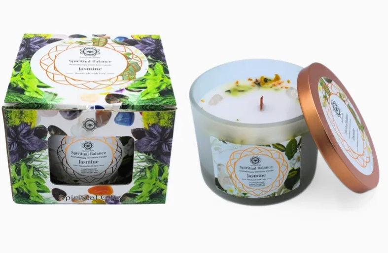 GT geurkaars Balans Jasmijn met Edelstenen 256g A2.webp