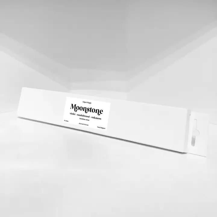 Maansteen wierrook - Ghost Poppy ( 1 uur brandtijd per stokje!)