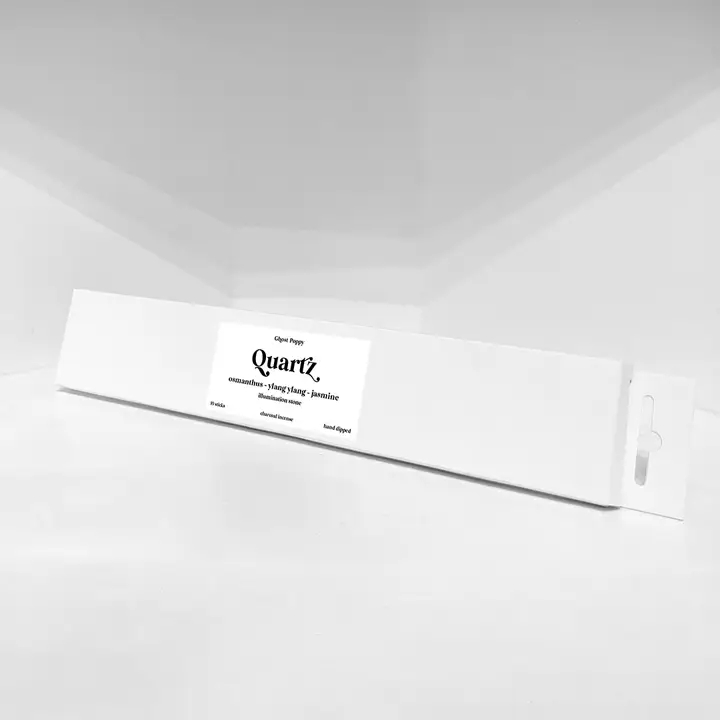 Bergkristal - kwarts wierrook - Ghost Poppy ( 1 uur brandtijd per stokje!)